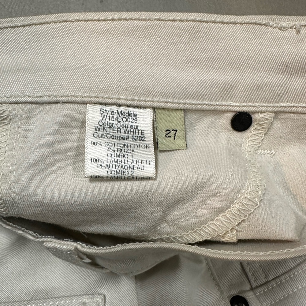 Rag & Bone Leather Accent Jeans 27 - Picture 6 of 6